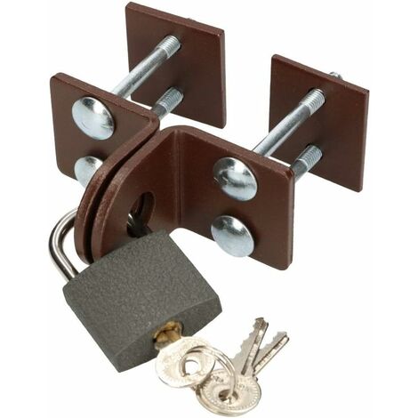 Kotarbau – Caisse de sécurité avec cadenas 40 mm – Acier avec revêtement – Œillet fi 15 mm – Épaisseur tôle 4 mm – 3 clés incluses