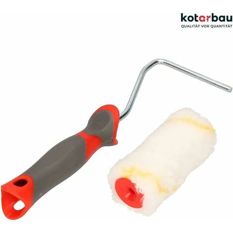 KOTARBAU Rouleau À Peinture Fil D’Or 100 mm Avec Poignée En Caoutchouc Rouleau Pour Peindre Brosse Pour L'application De Peintures De Vernis De Résine Pour La Rénovation