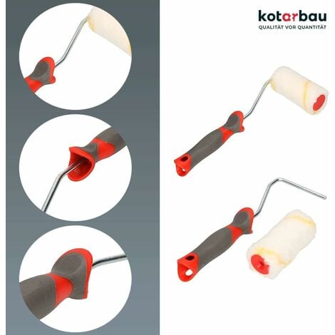 KOTARBAU Rouleau À Peinture Fil D’Or 100 mm Avec Poignée En Caoutchouc Rouleau Pour Peindre Brosse Pour L'application De Peintures De Vernis De Résine Pour La Rénovation