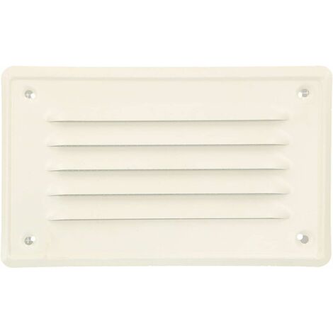 KOTARBAU Grille de Ventilation 165 x 100 mm Blanc En Acier Galvanisé Grille D'aération avec Moustiquaire Résistante à la Corrosion