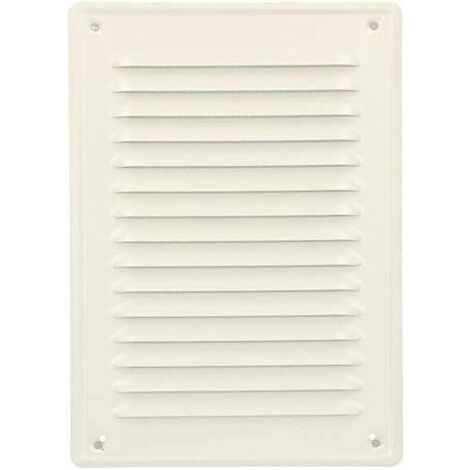 Kotarbau – Grille de ventilation 230 x 165 mm – Acier galvanisé blanc – Résistante à la corrosion – Moustiquaire anti-insectes intégrée