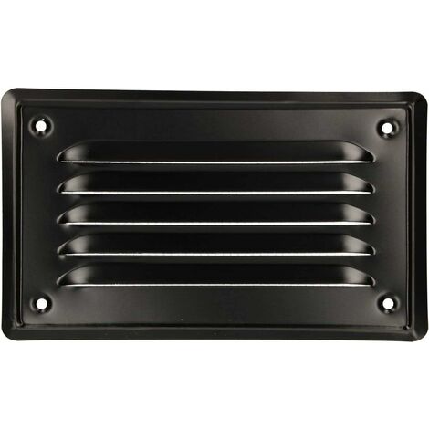 Kotarbau – Grille de ventilation 165 x 100 mm – Acier galvanisé noir – Résistante aux intempéries – Moustiquaire anti-insectes intégrée