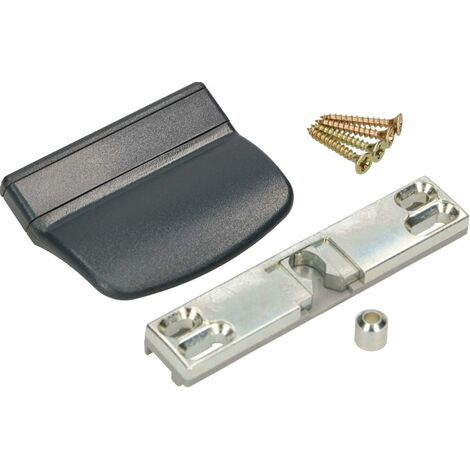 Kotarbau – Loquet de porte de balcon – Poignée universelle en plastique – Compatible PVC et aluminium – Installation facile – Pour terrasses et balcons