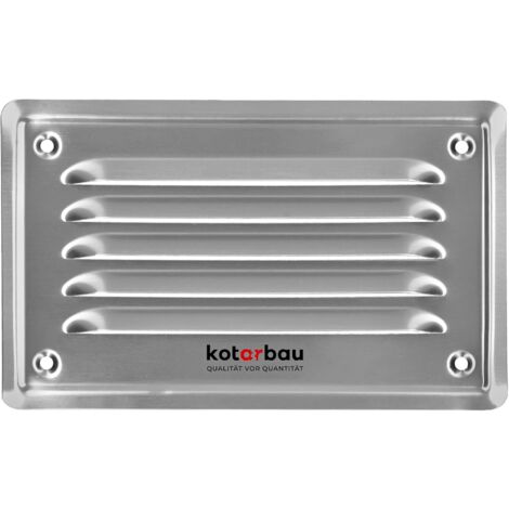 Kotarbau – Grille de ventilation 165 x 100 mm en acier inoxydable – Moustiquaire anti-insectes – Résistante aux intempéries – Pour cheminées et façades