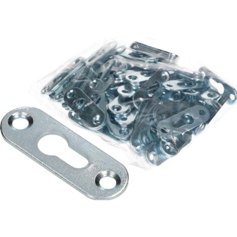 Kotarbau – Lot de 100 ferrures à tête bombée en acier galvanisé 42 x 14 mm – Résistantes à la corrosion – Pour montage rapide d'armoires