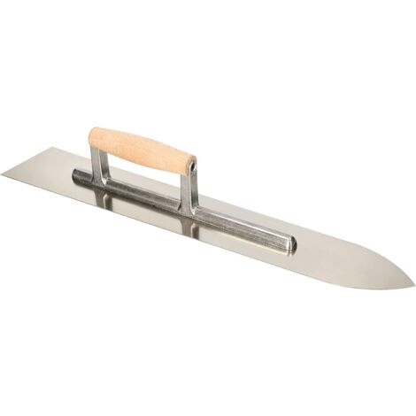 Kotarbau – Lisseur de sol en acier inoxydable 500 mm – Poignée en bois pour confort – Idéal pour lisser sols dans zones difficiles d'accès