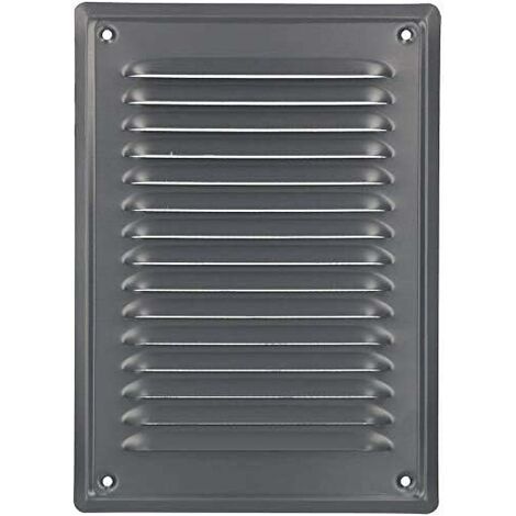 KOTARBAU Grille de Ventilation 230 x 165 mm Gris En Acier Galvanisé Grille D'aération avec Moustiquaire Résistante à la Corrosion