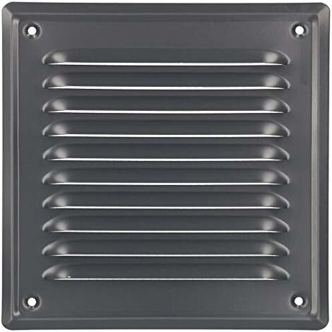 KOTARBAU Grille de Ventilation 165 x 165 mm Gris En Acier Galvanisé Grille D'aération avec Moustiquaire Résistante à la Corrosion (1/5)