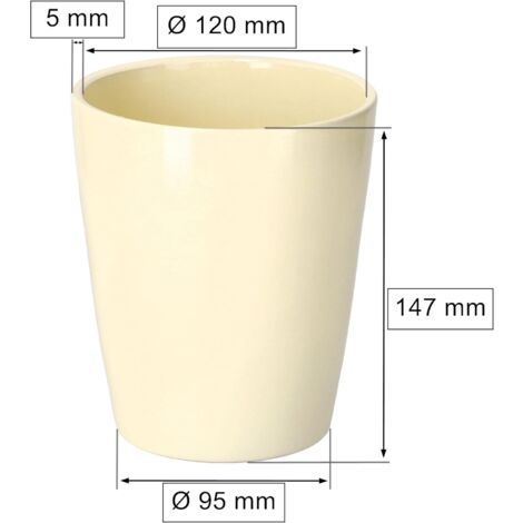Lot De 2 Pots De Fleurs En Céramique Motif Ananas - Diamètre 12 Cm, Hauteur 14,5 Cm - Déco Intérieur/extérieur, Style Scandinave