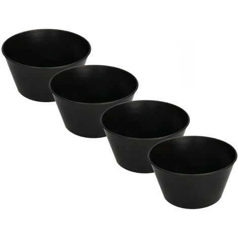 KOTARBAU Lot de 4 bols mélangeurs en caoutchouc de 2 l - Pour plâtre, mastic, arbres - Robuste et flexible - En PVC