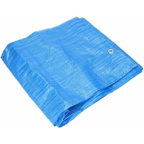 Bâche En Tissu - 4 X 5 M Argent 200 G-M² Avec Œillets Renforcés Bâche