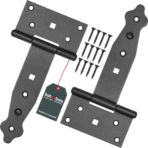 KOTARBAU Lot de 2 suspensions en croix de 150 mm - Pour porte de jardin - Revêtement par poudre (150 mm)