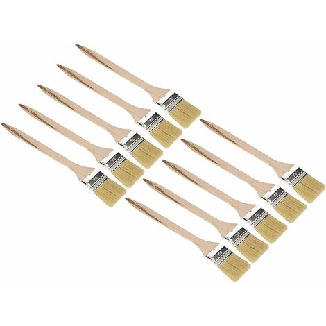 Lot De 100 Pinceaux En Mousse, Manche En Bois éponge, Pinceaux En