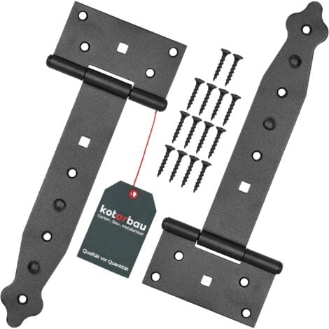 KOTARBAU Lot de 2 suspensions en croix de 200 mm - Pour porte de jardin - Revêtement par poudre (200 mm)