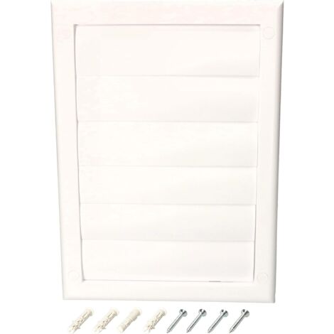 KOTARBAU Grille d'aération 140 x 210 mm - Blanc - Couvercle avec lamelles verrouillables