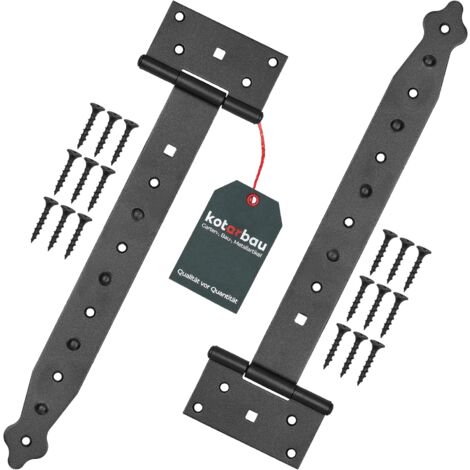 KOTARBAU Lot de 2 suspensions en croix 300 mm - Pour porte de jardin - Revêtement par poudre (300 mm)