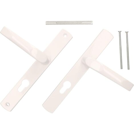 KOTARBAU Paire de poussoirs 72 mm avec long bouclier blanc pour cylindre profilé moderne universel