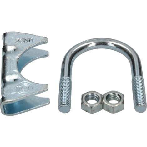 KOTARBAU - Lot de 2 colliers de serrage pour tuyau d'échappement - 36 mm - Pour montage d'antennes, de tuyaux, de mâts - Collier de serrage universel pour raccords de tuyaux