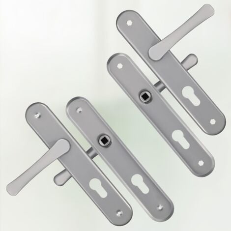 Kotarbau® - Garniture de porte - 72 mm - En aluminium - Montage à gauche et à droite - Cuivre - Idéale pour cylindre profilé ou porte de chambre