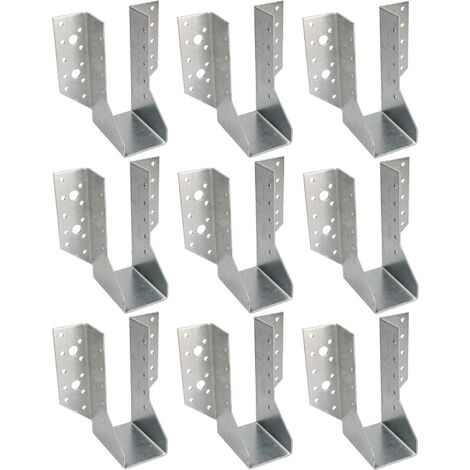 Kotarbau – Lot de 10 chaussons de poutre type A 50 mm – Connecteurs en tôle d'acier galvanisée – Charge maximale 19,6 kN – Pour structures en bois (1/5)