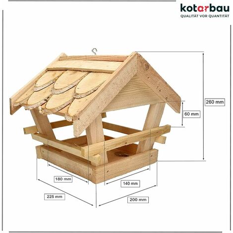 JOLIE MANGEOIRE À Oiseaux En Bois Avec Pour Design Naturel Et