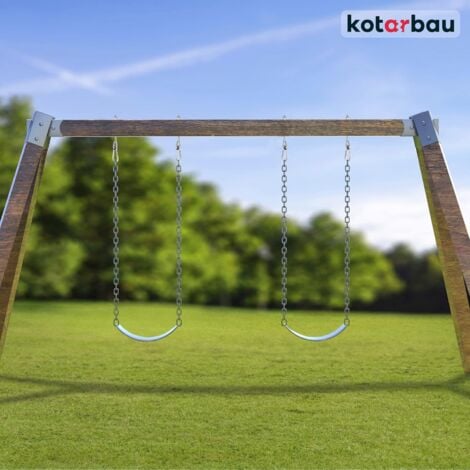 KOTARBAU Lot de 2 crochets de balançoire M10 - Mousqueton - Mousqueton - Galvanisé