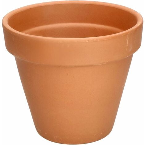 KOTARBAU Lot de 2 pots de fleurs en terre cuite Ø 17 cm avec bord pour l'intérieur et le jardin