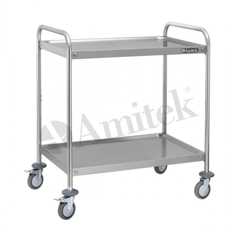 Carrello di servizio Acciaio Inox - 2 Piani 100x50 cm