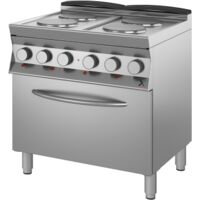 Cucina elettrica a piastre singole con forno - Inoxbim