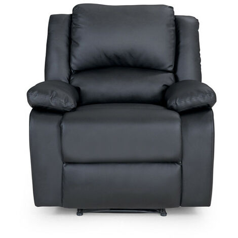 RELAXXO - Fauteuil Relaxation 1 place Simili cuir LEO - Noir (1/5)