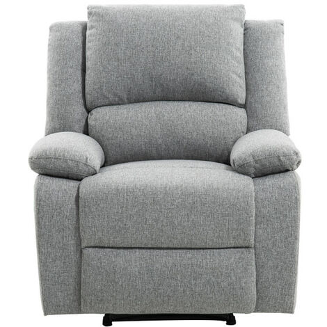 RELAXXO - Fauteuil Relaxation 1 place LEO en Tissu - Gris clair (1/5)