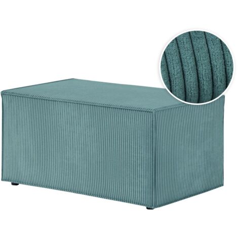 CLARISSE - Pouf en velours côtelé - Bleu clair