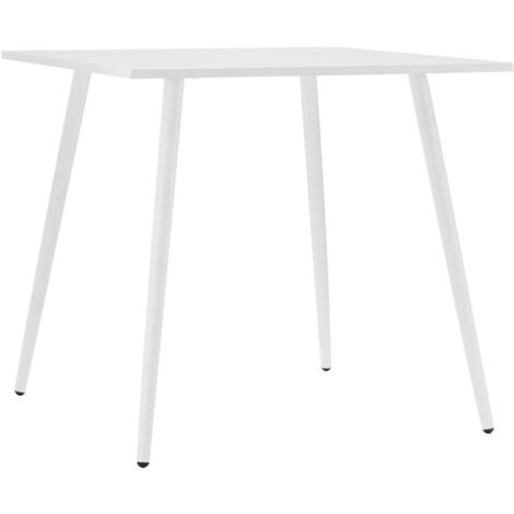 Table à manger carrée SQUARE en métal blanc - 80x80 cm (1/5)