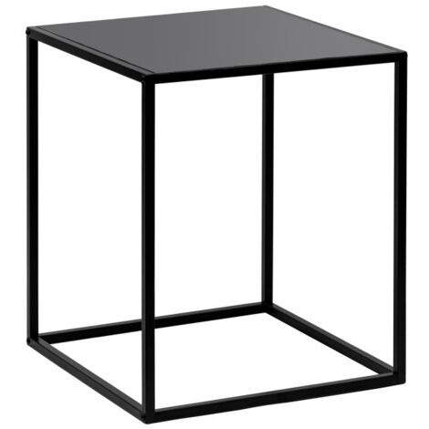 Table d'appoint FILAR carré en métal - 45x45 cm - Noir (1/5)