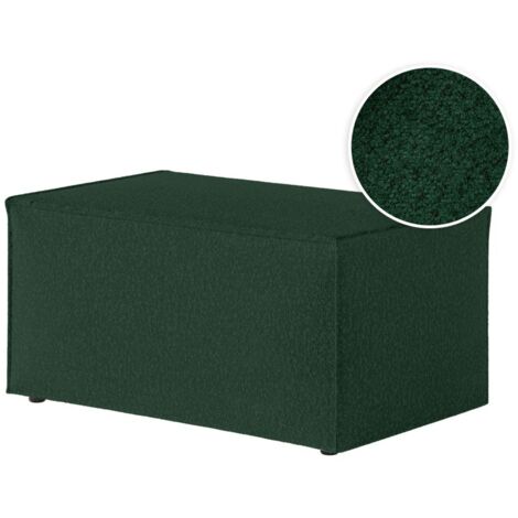 CLARISSE - Pouf en tissu bouclette - Vert (1/5)