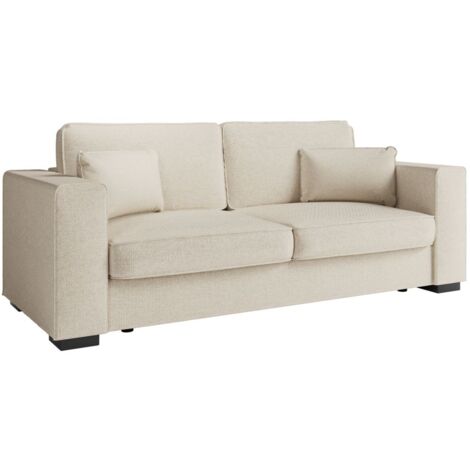 Canapé droit fixe 3 places BELAMI en tissu - Beige (1/5)