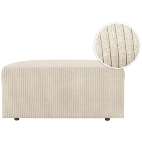 Pouf ROMANE en velours côtelé - Beige