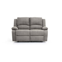 Loungitude – Canapé relax 2 places en microfibre – Inclinaison jusqu'à 170° – Repose-pieds relevable – Confort optimal – Gris