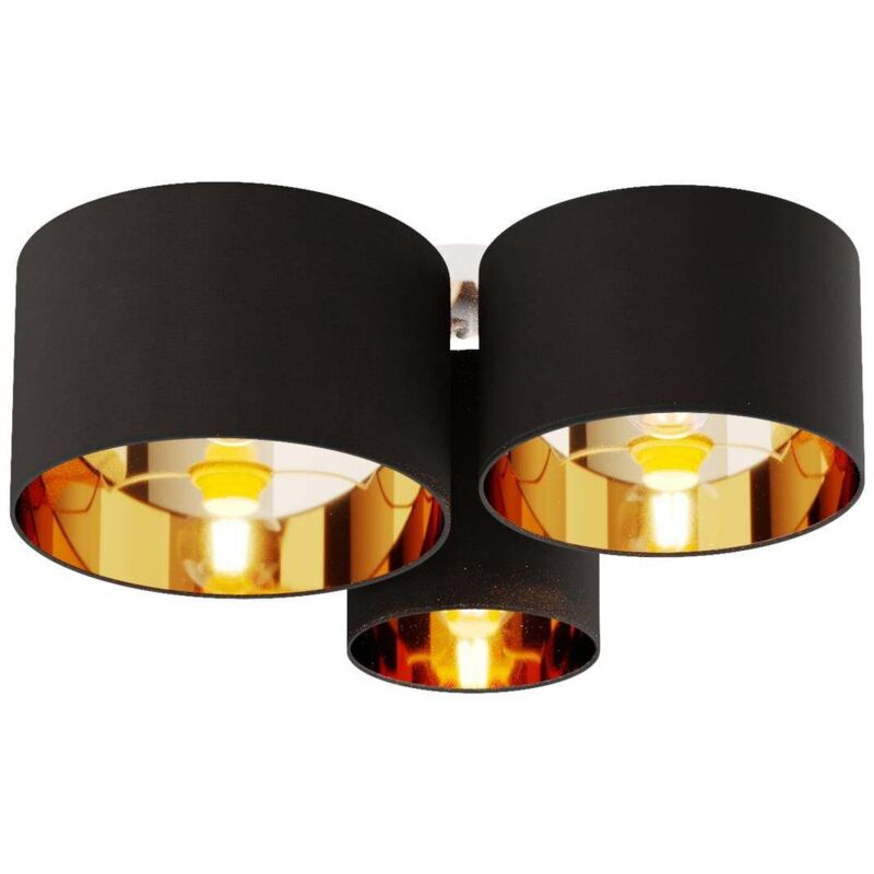 Lindby Ceiling Light Sebatin Dimmable (Modern) In Cream Made Of Textile For E.g. Bedroom (3 Light Sources, E27) From Ceiling Lamp