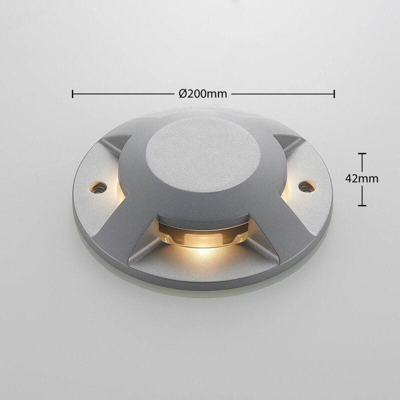 Lucande LED Recessed Floor Light 'Doris' (Modern) In Silver Made Of - View #2