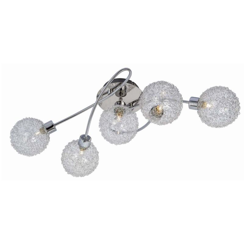 Ceiling Light 'Ticino' Dimmable (Modern) Silver Colour Metal E.g. Corridor (5 Lights, G9) By Lindby | Ceiling Light, Lamp