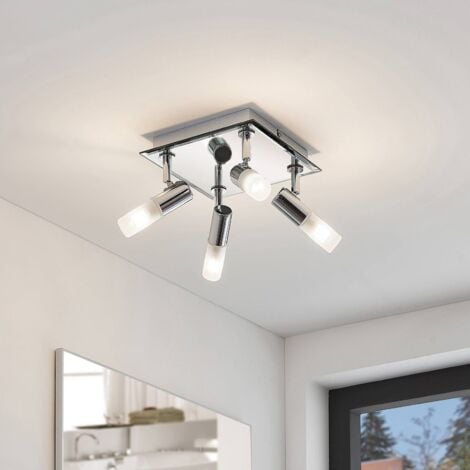 Zela Bathroom Ceiling Light 4 Bulb 32 X Cm Chrome White Zela Bathroom Ceiling Light 4 Bulb 32, Bathroom Over Mirror Light With Pull Cord Argos