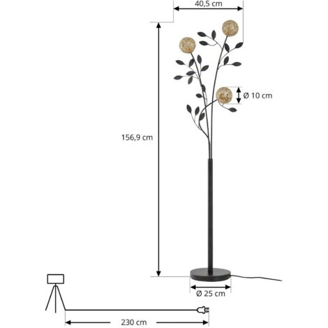 Lucande Table Lamp Evory (Florentine) In Black Made Of Metal For E.g. Living Room & Dining (2 Light Sources, G9) From Desk Lamps - View #10