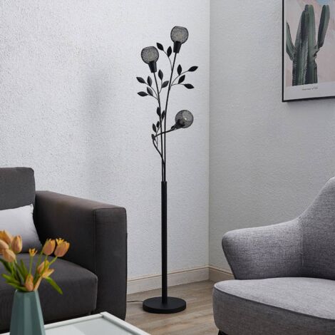 Floor Lamp 'Thoralf' In Black Made Of Metal For E.g. Living Room & Dining Room (1 Light Source, E27) From Lindby | Standard Lamp - View #3