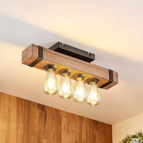 Ceiling Light 'Sverina' made of Wood for Living Room & Dining Room