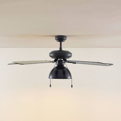 Ceiling Fans with Lighting 'Shamoian' made of Metal for Living Room & Dining Room
