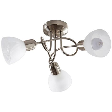 LED Ceiling Light 'Paulina' (modern) in Silver made of Metal for e.g. Living Room & Dining Room (3 light sources, E14) from Lindby | floodlight, spotlight