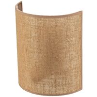Wall Light Jute dimmable) in Brown made of Textile for e.g. Living Room & Dining Room (1 light source, E27) from Euluna