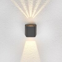 LED Outdoor Lighting 'Karsten' (modern) in Black made of Aluminium (2 light sources,) from Lucande | outdoor light, outdoor light for office, office, house, garden & buildings