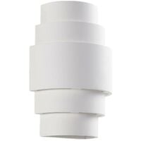 LED Wall Light 'Marit' (modern) in White made of Plaster/Clay for e.g. Living Room & Dining Room (1 light source, E14) from Lindby | wall lighting, wall lamp